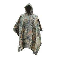 poncho imperméable camouflage de survie coloris feuillage