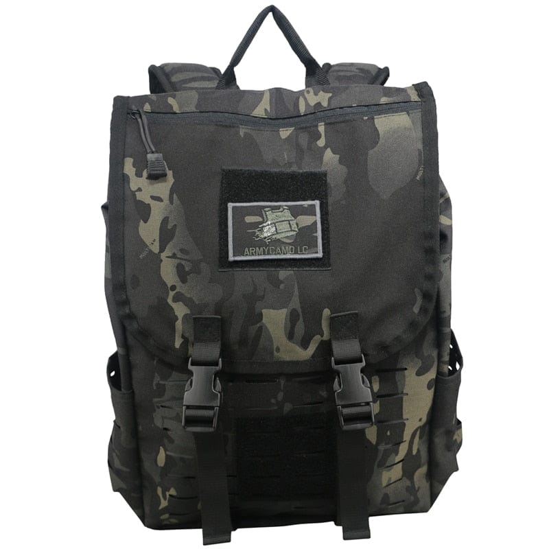 sac à dos de survivalisme militaire coloris noir camouflage