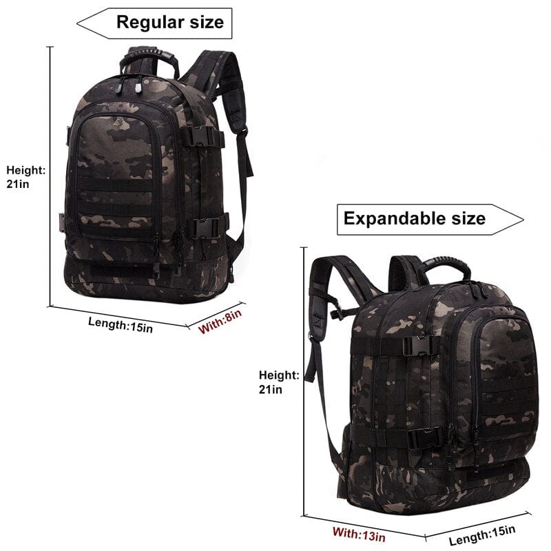 sac à dos survivalisme 50l vue de dos