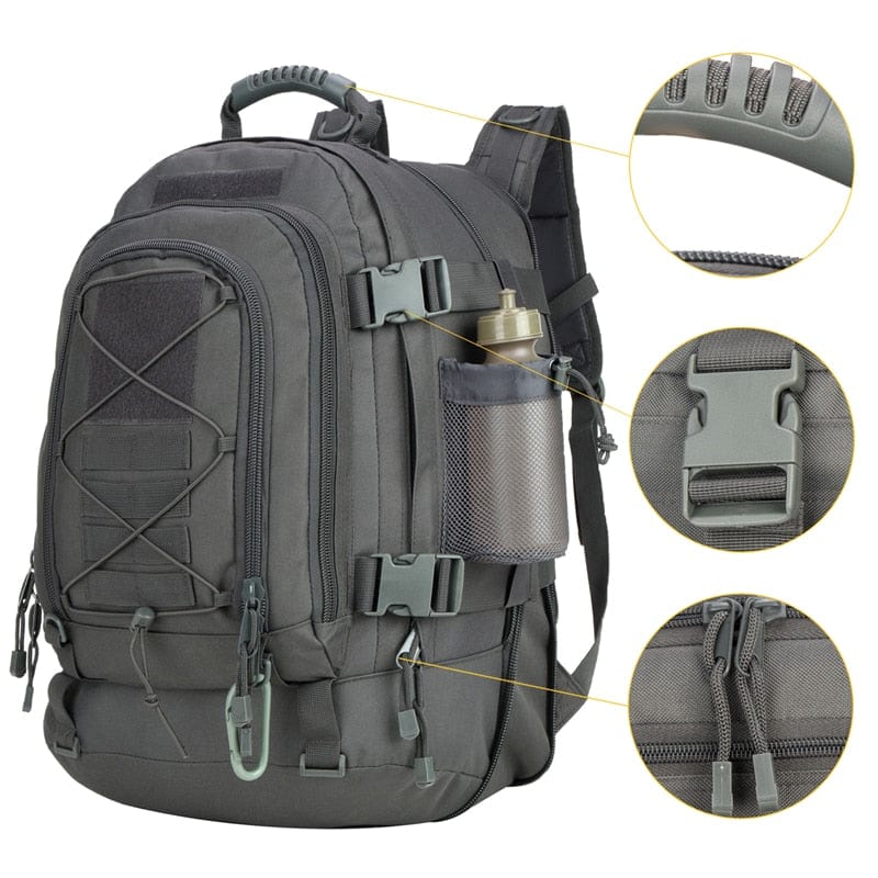 Sac à dos survivalisme 60L vue latérale